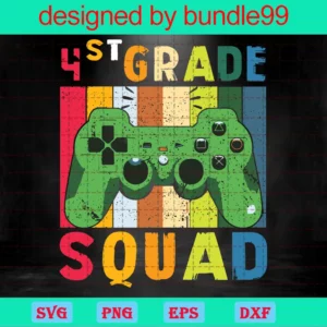 4Th Grade Squad Back To School Png, Downloadable Files Invert