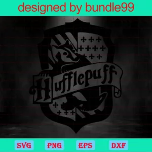 Hufflepuff Harry Potter Logo, Svg Png Dxf Eps Designs Download Invert