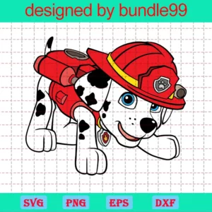 Paw Patrol Marshall Clipart, Svg Png Dxf Eps