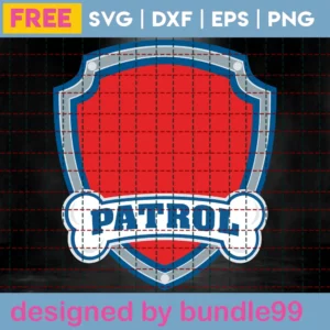 Paw Patrol Shield, Free Svg Files For Cricut Invert
