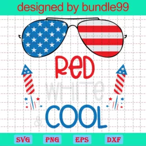 Red White And Cool 4Th Of July Sunglasses Png, Design Files