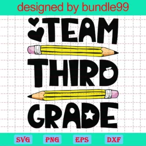 Team Third Grade School Clipart, Svg Png Dxf Eps Designs Download