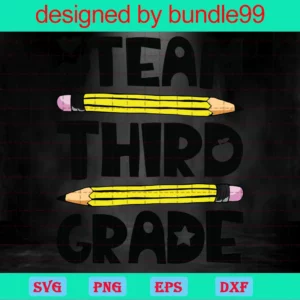 Team Third Grade School Clipart, Svg Png Dxf Eps Designs Download Invert